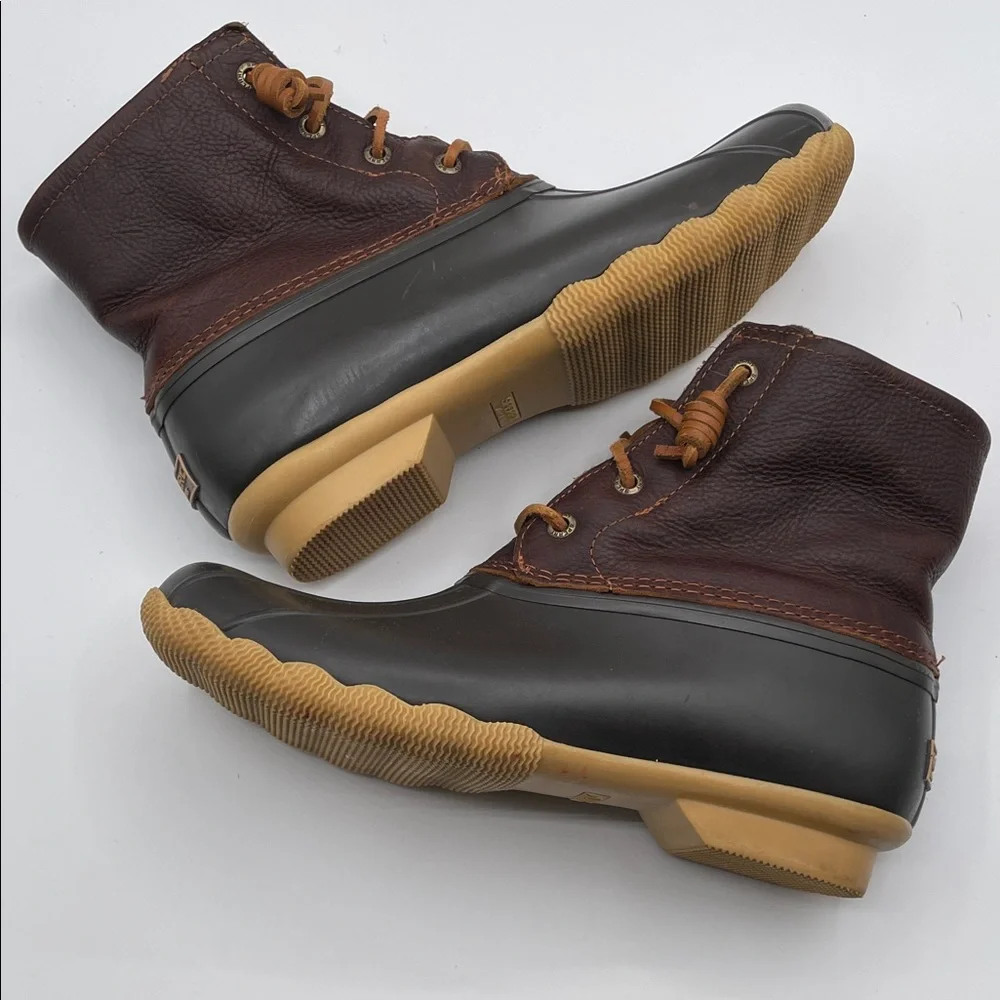 Sperry Women’s Waterproof Duck Boots Size 8 Dark Brown - Picture 8 of 16
